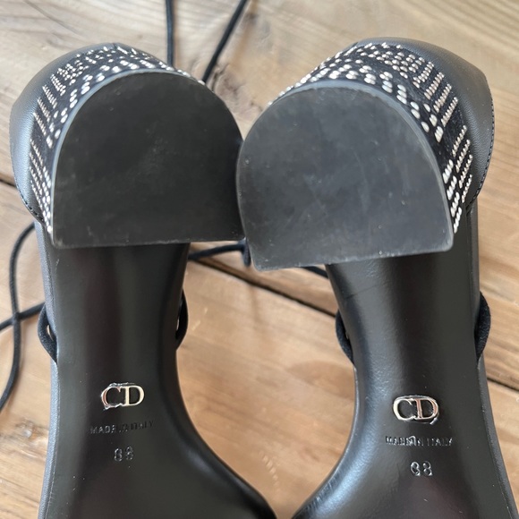 CHRISTIAN DIOR Rainbow Stellar Block Heel Lace-up Open-Toe Sandals - Picture 13 of 13